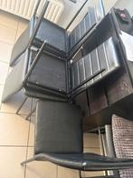 Eetkamer stoelen, Huis en Inrichting, Ophalen, Gebruikt, Zwart, Leer