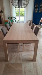 Degelijke eettafel met 6 stoelen, Huis en Inrichting, Ophalen, Gebruikt