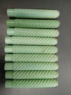 Groene glas opaline kaarsen voor  antieke kandelaar, Antiek en Kunst, Ophalen