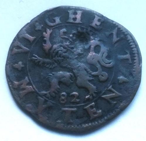 VI mijten 1582 GENT Frans van Anjou hertog van Alençon, Postzegels en Munten, Munten | België, Losse munt, Overig, Ophalen of Verzenden