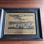 Antverpia - gravure op metaal in houten kader, Ophalen of Verzenden