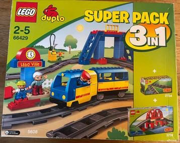 Lego Duplo treinset + brug + sporen