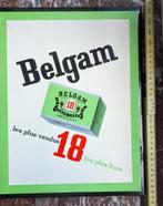 Beau carton publicitaire Belgam vert vintage, Ophalen of Verzenden, Zo goed als nieuw