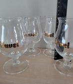 4 kleine glaasjes duvel bierglas 13 cm Duvel gouden letters, Verzamelen, Biermerken, Duvel, Glas of Glazen, Ophalen of Verzenden