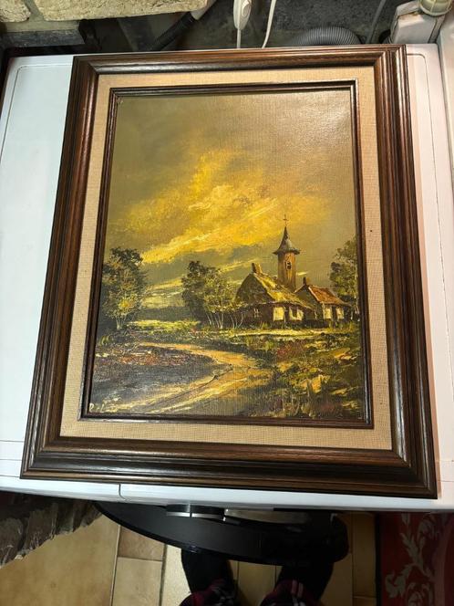 Landschapskader - vintage, Antiek en Kunst, Kunst | Schilderijen | Klassiek, Ophalen