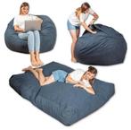 Ultracomfortabele XXL zitbank/bed voor 2 pers - perfect, Ophalen, Zo goed als nieuw, Blauw, Zitzak