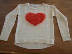 Schattige meisjestrui met hartje, Kinderen en Baby's, Kinderkleding | Maat 146, Gebruikt, C&A, Meisje, Trui of Vest