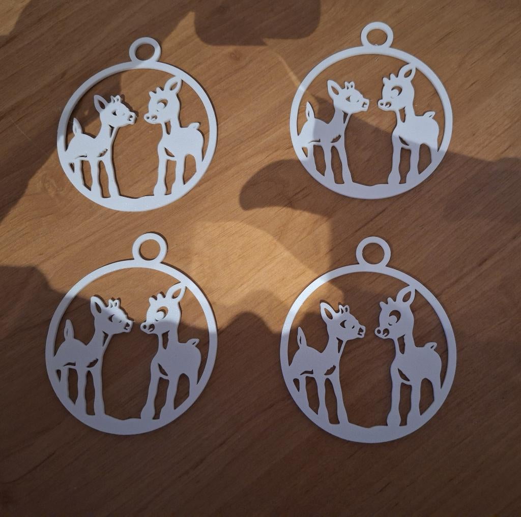 Set van 4 originele 3D geprinte kersthangers, NIEUW, Diversen, Kerst, Nieuw, Ophalen of Verzenden