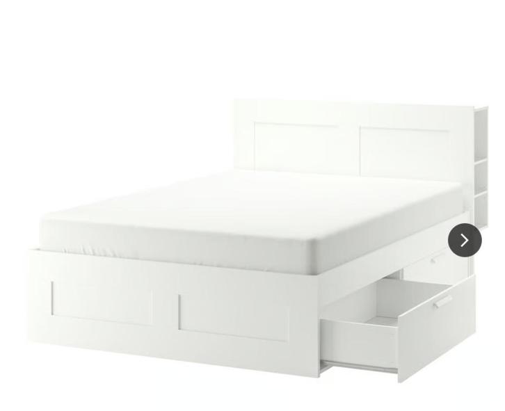 IKEA BRIMNES 140*200 bedframe met opbergruimte, Huis en Inrichting, Slaapkamer | Bedden, Zo goed als nieuw, Tweepersoons, 140 cm