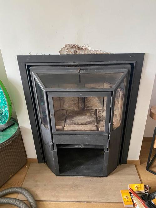 Cassette a bois, Huis en Inrichting, Kachels, Gebruikt, Inbouw, Houtkachel, Hout, Ophalen