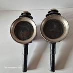 Set van 2 antieke koetslantaarns, voor kaarsen, Gebruikt, 25 tot 50 cm, Verzenden, Wit