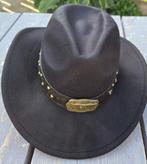 Cowboyhoed Zwart Met Bull Bruine band (Nieuw), Vêtements | Hommes, Chapeaux & Casquettes, Enlèvement, Neuf, 57 cm (M, 7⅛ pouces) ou moins