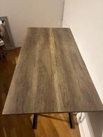 Planche de bureau en bois et Treteaux en métal noir, Enlèvement, Comme neuf, Bureau