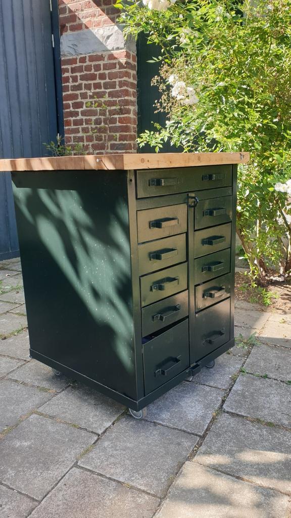 Industriële ladekast/kookeiland/werkbank, Doe-het-zelf en Bouw, Werkbanken, Ophalen