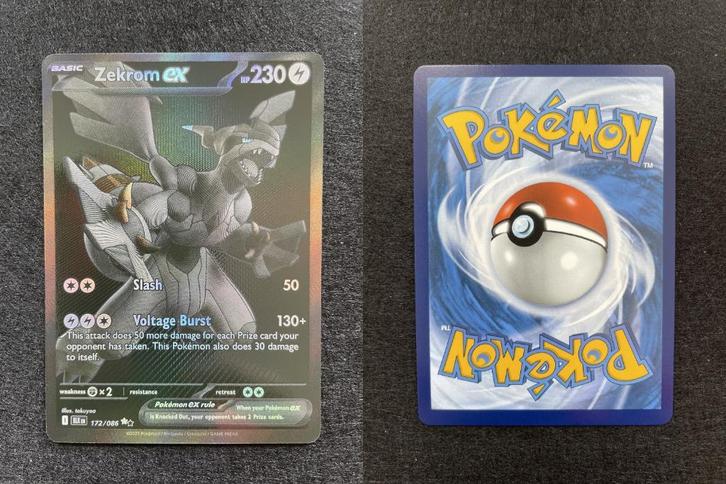 1x Zekrom EX - Black Bolt (BLK 172) Pokemon NM!, Hobby en Vrije tijd, Verzamelkaartspellen | Pokémon, Nieuw, Losse kaart, Foil