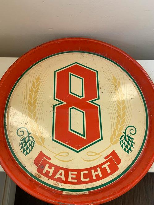 Haecht Super 8 retro bier plateau, Verzamelen, Biermerken, Gebruikt, Overige typen, Overige merken, Ophalen of Verzenden