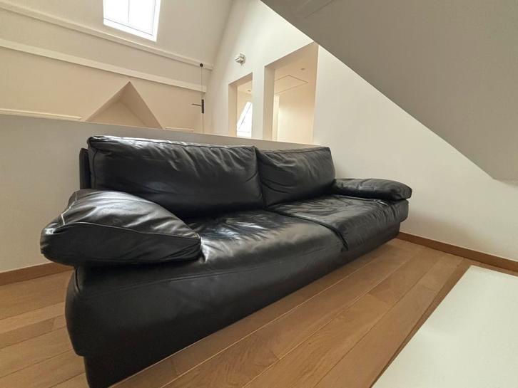 Canapé Minotti en cuir – noir, Maison & Meubles, Canapés | Salons, Utilisé, Enlèvement