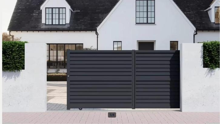 schuifpoort CERIL, Jardin & Terrasse, Portes de jardin, Utilisé, Porte coulissante, Aluminium, Enlèvement