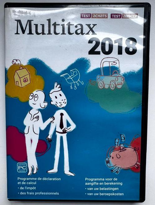 Multitax — FR/NL software voor belastingaangifte (PC), Computers en Software, Educatie- en Cursussoftware, Zo goed als nieuw, Windows