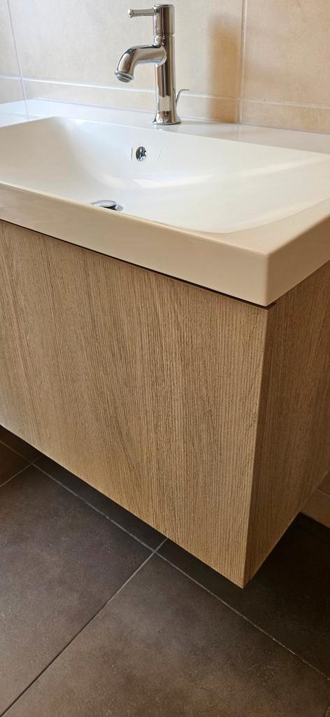 Badkamermeubel Sanijura+ spiegelkastje met verlichting., Huis en Inrichting, Badkamer | Badkamermeubels, Zo goed als nieuw, Ophalen