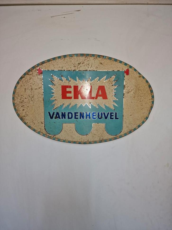 Ekla Vandenheuvel bier, Verzamelen, Biermerken, Gebruikt, Reclamebord, Plaat of Schild, Ophalen