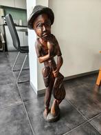 Handgesneden houten postuur, Antiek en Kunst, Kunst | Beelden en Houtsnijwerken, Ophalen
