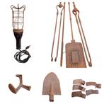 Lot d'objets vintage style industriel