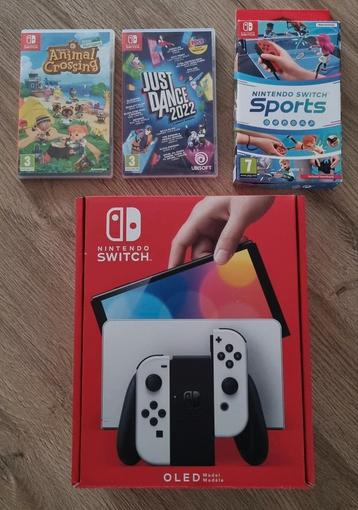 Nintendo switch O-led met 3 games beschikbaar voor biedingen
