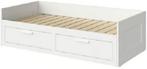 Uitschuifbaar bed Ikea Brimnes 80cm – 160cm, Huis en Inrichting, Slaapkamer | Bedden, Ophalen, Wit, Tweepersoons, 200 cm
