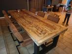 Steigerhouten tafel, Huis en Inrichting, Tafels | Eettafels, Ophalen, Gebruikt, 200 cm of meer, 50 tot 100 cm