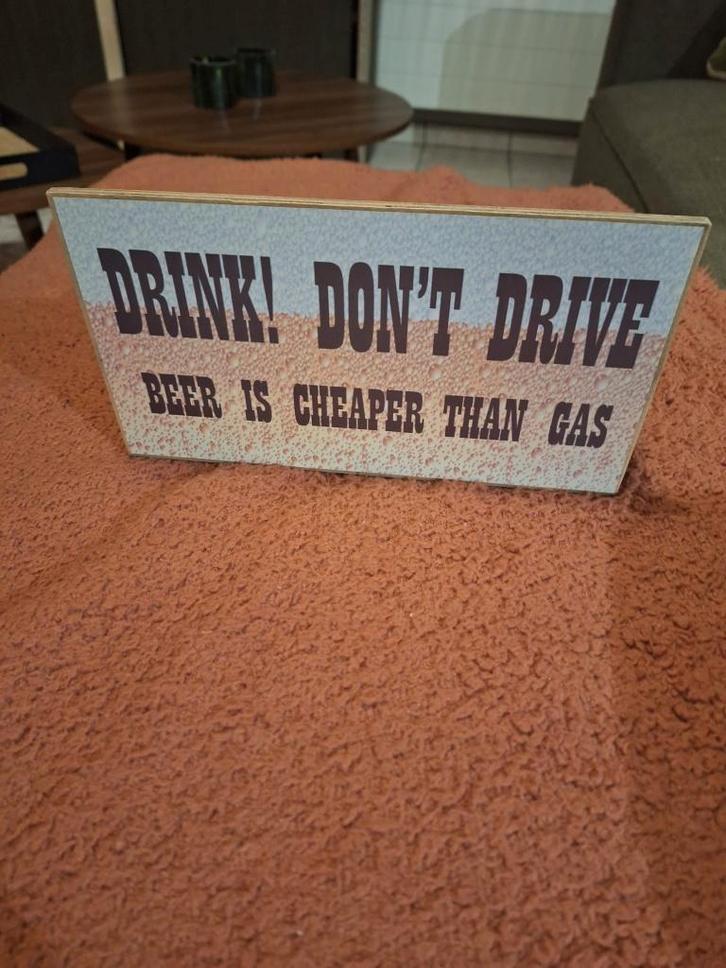 Bierbord/bakje - Bar/mancave, Maison & Meubles, Accessoires pour la Maison | Coffres, Comme neuf, Moins de 50 cm, Moins de 50 cm