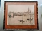 Ets ' La Rade' Maurice-Emile Blieck, Antiek en Kunst, Kunst | Tekeningen en Fotografie, Ophalen of Verzenden