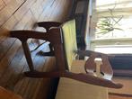 6 antieke houten stoelen, Huis en Inrichting, Stoelen, Ophalen, Hout, Bruin, Vintage