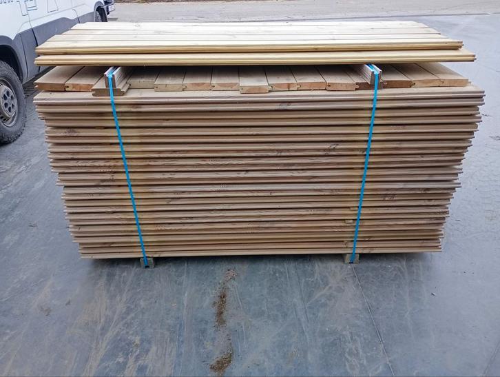 Tand en groef planken afsluiting 203 stuks, Jardin & Terrasse, Poteaux, Poutres & Planches, Planches, Enlèvement ou Envoi