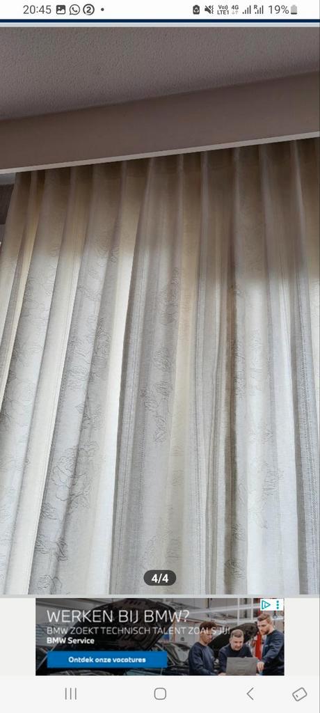 2 x rideaux (340 x 210), Maison & Meubles, Ameublement | Rideaux & Stores à lamelles, Enlèvement