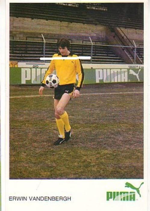 Erwin Vandenbergh / Puma Foto postkaartformaat, Verzamelen, Sportartikelen en Voetbal, Zo goed als nieuw, Spelerskaart, Verzenden