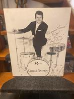 Gesigneerde foto van de bekende jazz drummer Charly Antolini, Ophalen of Verzenden
