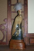 Houten vogel met inlegwerk, Antiek en Kunst, Curiosa en Brocante, Ophalen