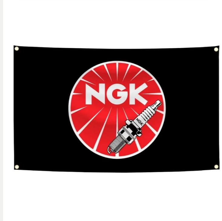 Bougies d'allumage NGK Big Flags (150 x 90 cm), Enlèvement ou Envoi, Neuf