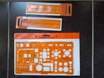 3 stuks - Standardgraph architectuur sjabloon, template, Verzenden, Gebruikt