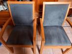 2 chaises en bois rembourrées, Brun, Bois, Utilisé, Enlèvement ou Envoi
