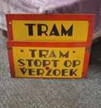 Unieke emaille borden Haagsche Tramweg-Maatschappij/HTM., Verzamelen, Ophalen of Verzenden, Gebruikt, Reclamebord