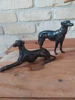 Twee metalen windhonden, Ophalen of Verzenden