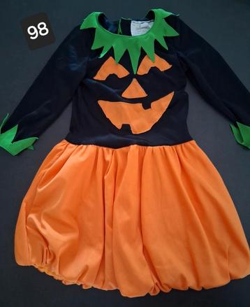 Verkleedkledij Pompoenjurkje maat 98 halloween beschikbaar voor biedingen