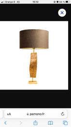 Lampe en bronze dorée vintage signée, Brons