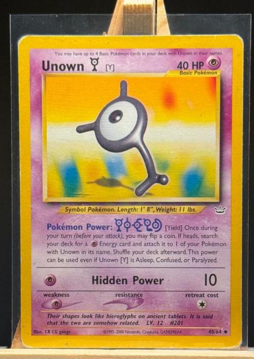 - Neo Revelation - Unown Y 40/64 - Uncommon, Hobby en Vrije tijd, Verzamelkaartspellen | Pokémon, Zo goed als nieuw, Losse kaart