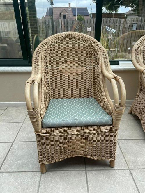 meubilair, Huis en Inrichting, Stoelen, Gebruikt, Vier, Riet of Rotan, Bruin, Ophalen