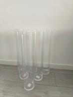 6 vases en verre, hauteur 50 cm, Maison & Meubles, Accessoires pour la Maison | Vases, Comme neuf, Enlèvement ou Envoi