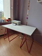 Table tréteaux rouges, Ophalen, Gebruikt, Bureau