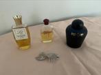 3 vintage parfums + broche, Ophalen, Zo goed als nieuw